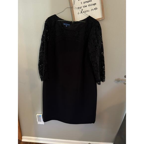 RSVP by Talbots CREPE & LACE SHIFT DRESS Size 14W - Picture 2 of 6